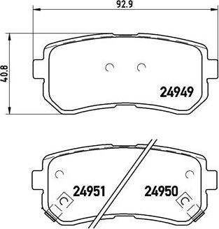 Brembo P 30 046 - Гальмівні колодки, дискові гальма autozip.com.ua