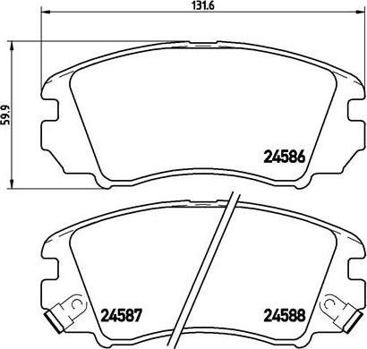 Brembo P 30 043 - Гальмівні колодки, дискові гальма autozip.com.ua