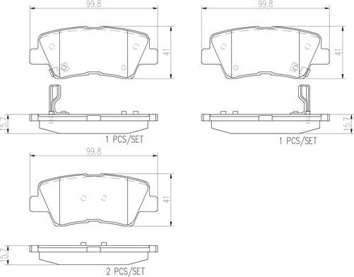 Brembo P30054N - Гальмівні колодки, дискові гальма autozip.com.ua