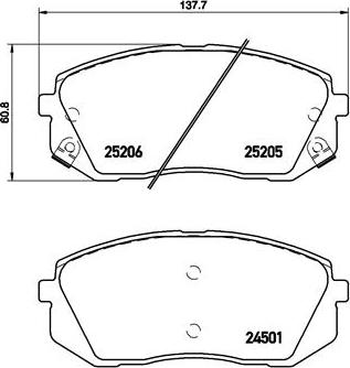 OEMparts MP-3754 - Гальмівні колодки, дискові гальма autozip.com.ua