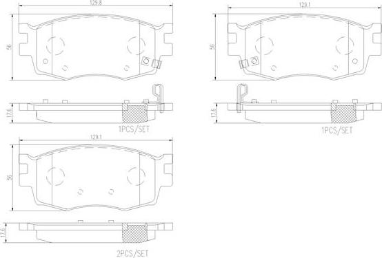 Brembo P30069N - Гальмівні колодки, дискові гальма autozip.com.ua