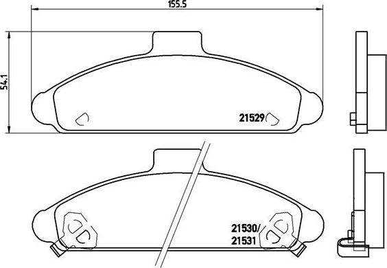 Brembo P 30 004 - Гальмівні колодки, дискові гальма autozip.com.ua