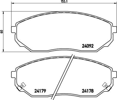 Brembo P 30 019 - Гальмівні колодки, дискові гальма autozip.com.ua