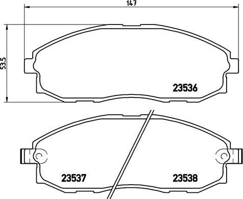 Brembo P30010N - Гальмівні колодки, дискові гальма autozip.com.ua