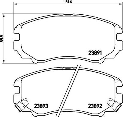 Brembo P 30 018 - Гальмівні колодки, дискові гальма autozip.com.ua