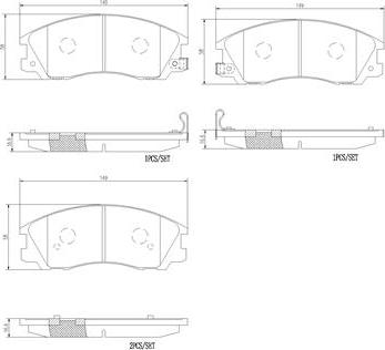 Brembo P30017N - Гальмівні колодки, дискові гальма autozip.com.ua