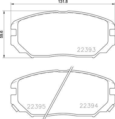 HELLA PAGID 355024891 - Гальмівні колодки, дискові гальма autozip.com.ua