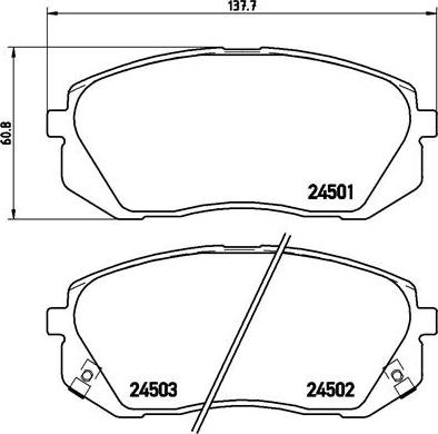 Brembo P 30 039 - Гальмівні колодки, дискові гальма autozip.com.ua