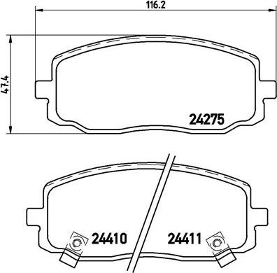 Brembo P 30 032 - Гальмівні колодки, дискові гальма autozip.com.ua