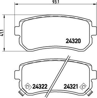 Brembo P 30 025 - Гальмівні колодки, дискові гальма autozip.com.ua