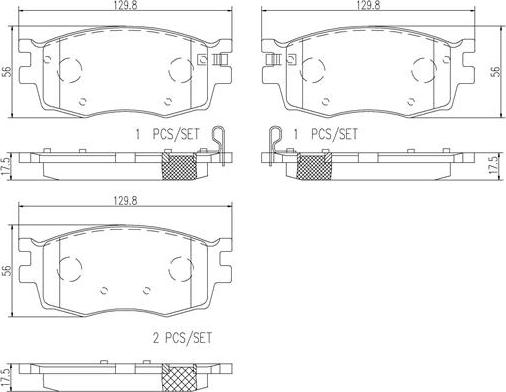 Brembo P30026N - Гальмівні колодки, дискові гальма autozip.com.ua