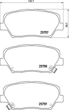 Brembo P 30 070X - Гальмівні колодки, дискові гальма autozip.com.ua