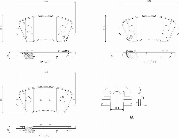 Brembo P30123N - Гальмівні колодки, дискові гальма autozip.com.ua