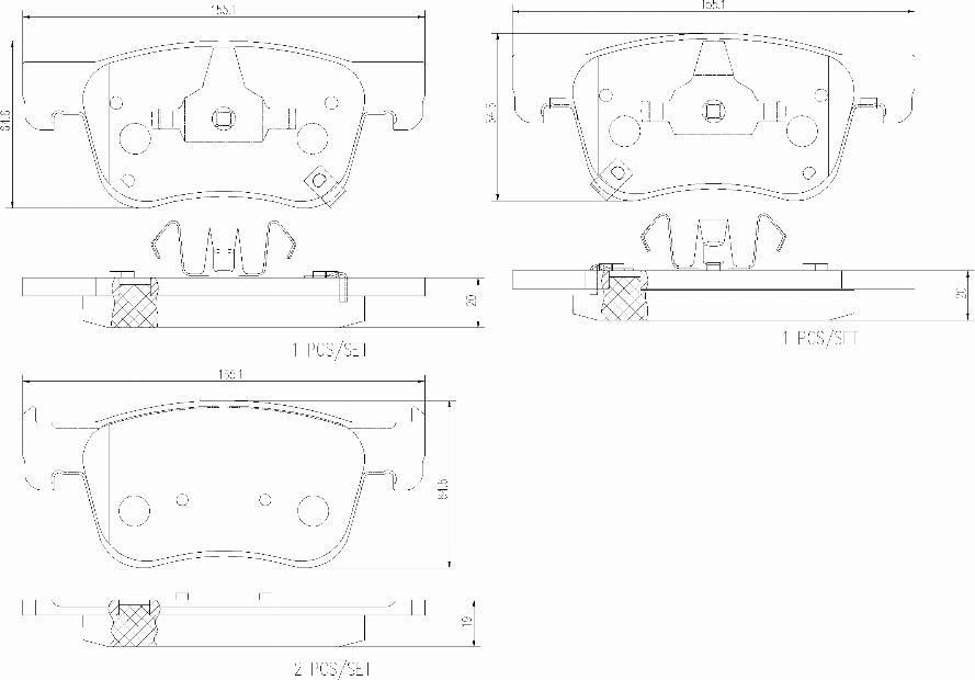 Brembo P 33 002 - Гальмівні колодки, дискові гальма autozip.com.ua