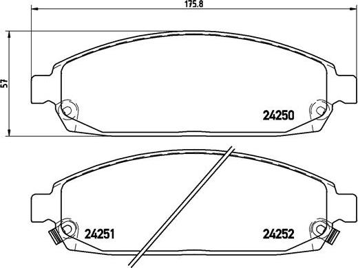 Brembo P 37 010 - Гальмівні колодки, дискові гальма autozip.com.ua