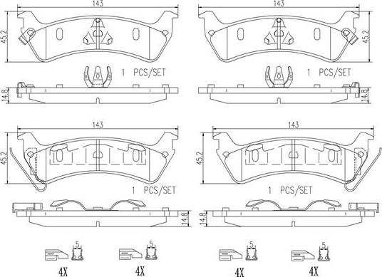 Brembo P37012N - Гальмівні колодки, дискові гальма autozip.com.ua