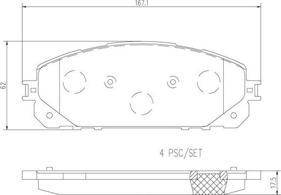 Brembo P37021N - Гальмівні колодки, дискові гальма autozip.com.ua