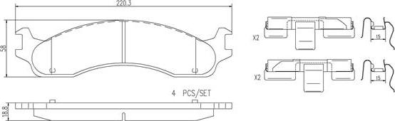 Brembo P24099N - Гальмівні колодки, дискові гальма autozip.com.ua