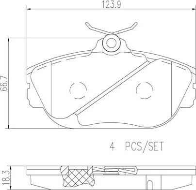 Brembo P24096N - Гальмівні колодки, дискові гальма autozip.com.ua