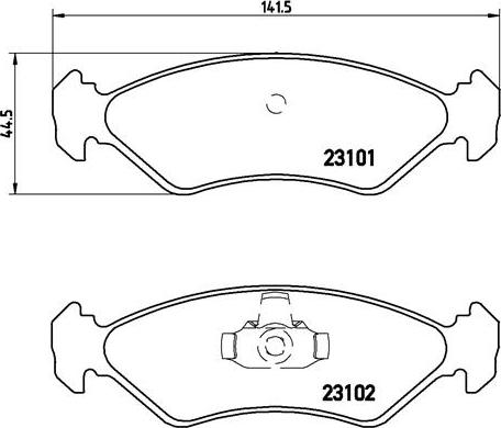 Brembo P 24 044 - Гальмівні колодки, дискові гальма autozip.com.ua