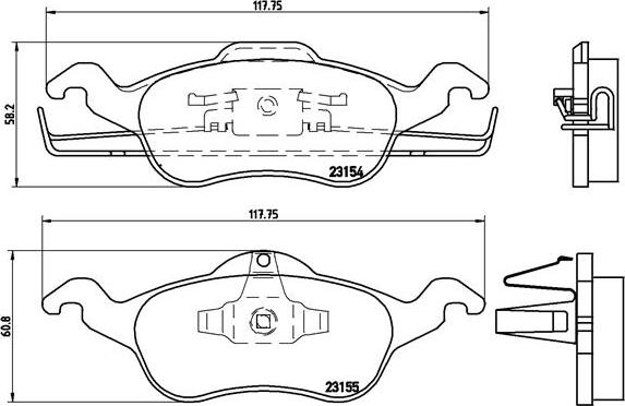 Brembo P 24 046 - Гальмівні колодки, дискові гальма autozip.com.ua