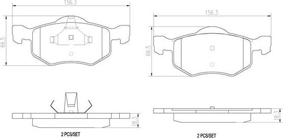 Brembo P24056N - Гальмівні колодки, дискові гальма autozip.com.ua