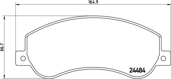 Brembo P 24 064 - Гальмівні колодки, дискові гальма autozip.com.ua