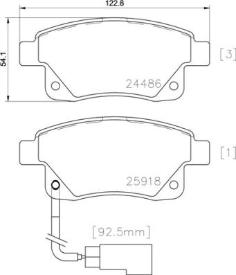 Brembo P 24 066 - Гальмівні колодки, дискові гальма autozip.com.ua