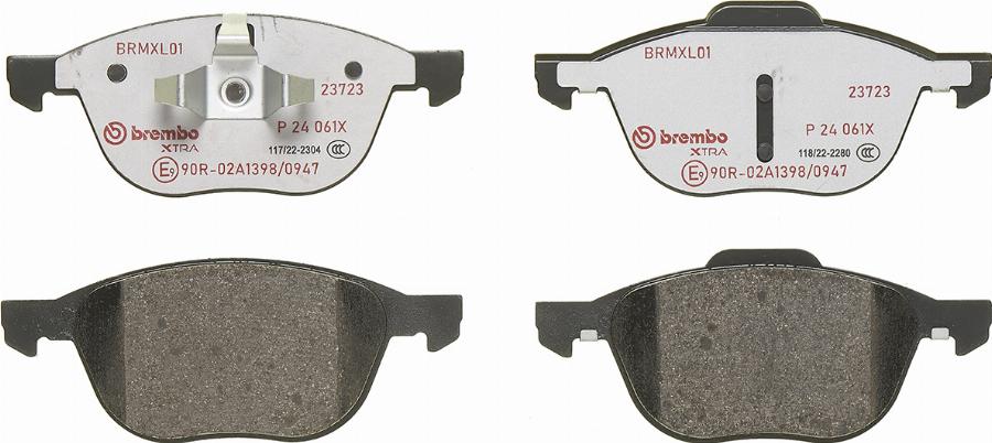 Brembo P 24 061X - Гальмівні колодки, дискові гальма autozip.com.ua