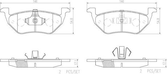 Brembo P24085N - Гальмівні колодки, дискові гальма autozip.com.ua