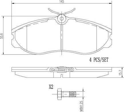 Brembo P24039N - Гальмівні колодки, дискові гальма autozip.com.ua