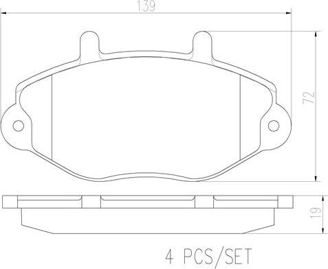 Brembo P24033N - Гальмівні колодки, дискові гальма autozip.com.ua