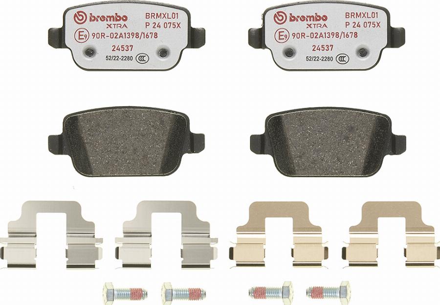 Brembo P 24 075X - Гальмівні колодки, дискові гальма autozip.com.ua