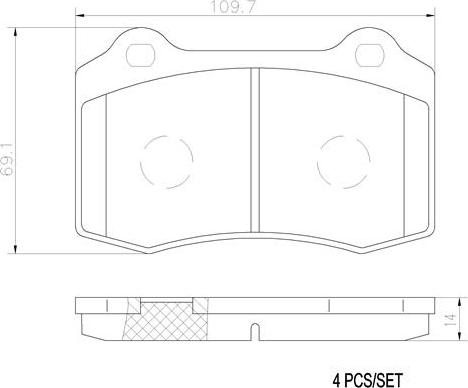 Brembo P24073N - Гальмівні колодки, дискові гальма autozip.com.ua