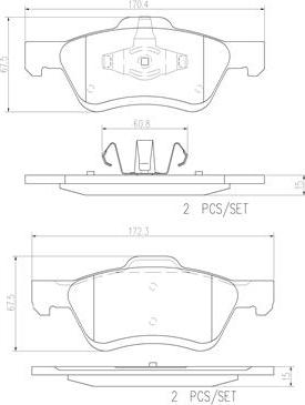 Brembo P24159N - Гальмівні колодки, дискові гальма autozip.com.ua