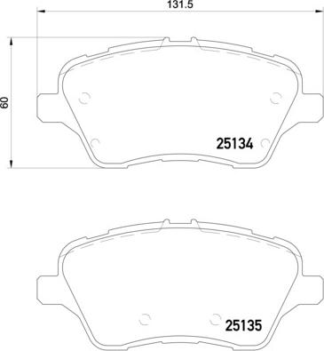 Brembo P 24 151X - Гальмівні колодки, дискові гальма autozip.com.ua