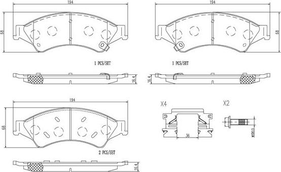 Brembo P24153N - Гальмівні колодки, дискові гальма autozip.com.ua