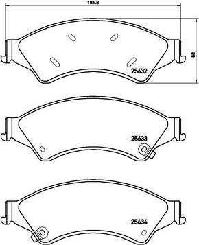 Brembo P 24 153 - Гальмівні колодки, дискові гальма autozip.com.ua