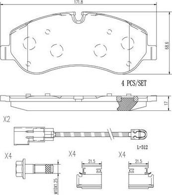 Brembo P24152N - Гальмівні колодки, дискові гальма autozip.com.ua