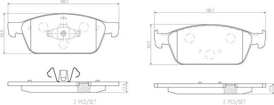 Brembo P24157N - Гальмівні колодки, дискові гальма autozip.com.ua