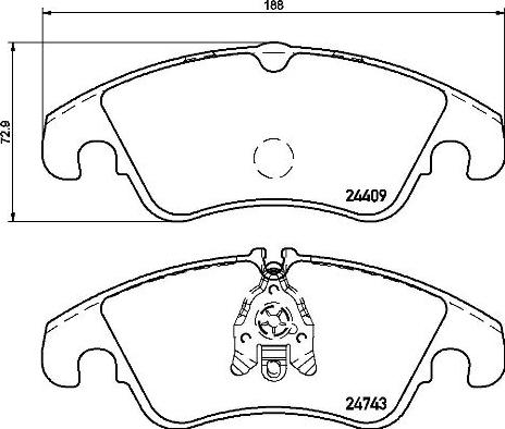 Brembo P 24 161 - Гальмівні колодки, дискові гальма autozip.com.ua