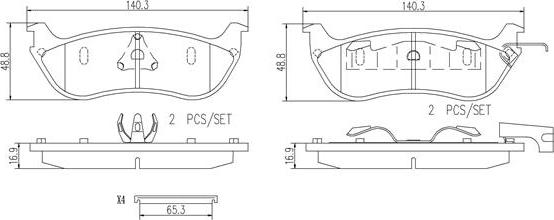 Brembo P24101N - Гальмівні колодки, дискові гальма autozip.com.ua