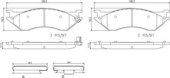 Brembo P24103N - Гальмівні колодки, дискові гальма autozip.com.ua