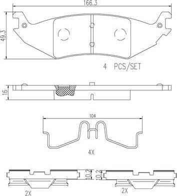 Brembo P24115N - Гальмівні колодки, дискові гальма autozip.com.ua