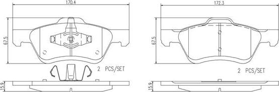 Brembo P24116N - Гальмівні колодки, дискові гальма autozip.com.ua