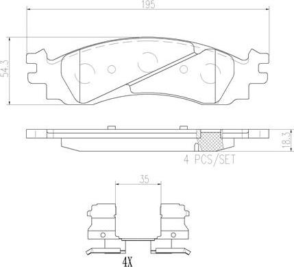 Brembo P24136N - Гальмівні колодки, дискові гальма autozip.com.ua