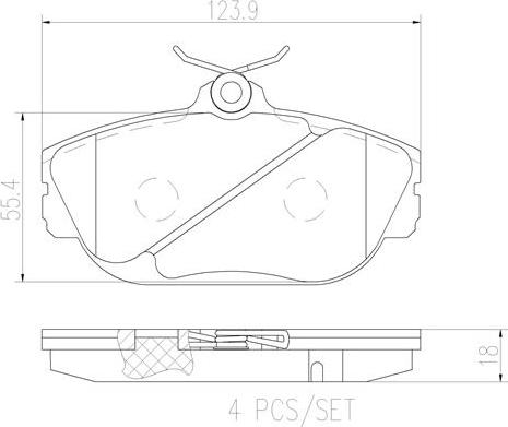 Brembo P24124N - Гальмівні колодки, дискові гальма autozip.com.ua