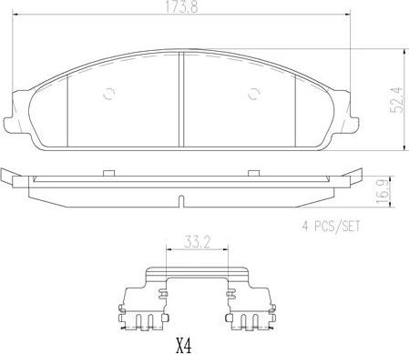 Brembo P24120N - Гальмівні колодки, дискові гальма autozip.com.ua