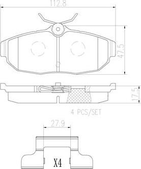 Brembo P24122N - Гальмівні колодки, дискові гальма autozip.com.ua