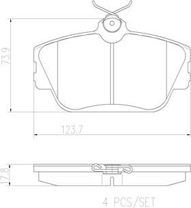 Brembo P24127N - Гальмівні колодки, дискові гальма autozip.com.ua